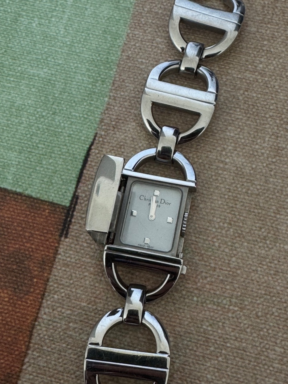 Christian Dior Pandora D78-100 Silver Chain Link Watch (Vintage 2000s) - Picture 4 of 7